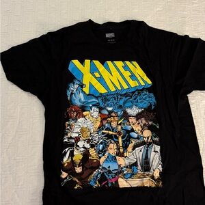 Marvel X-Men Black Tee with Colorful Characters